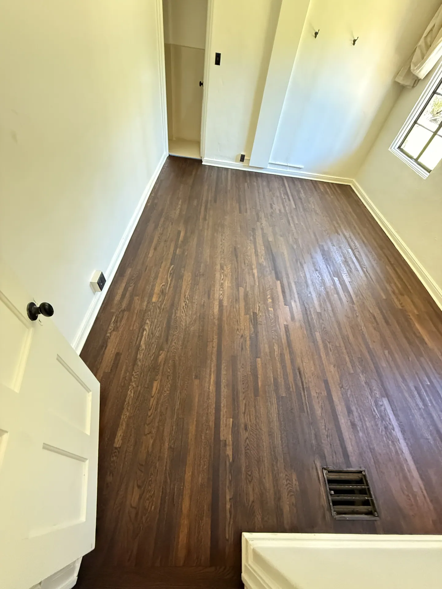Solid hardwood flooring installed in an Indianapolis home