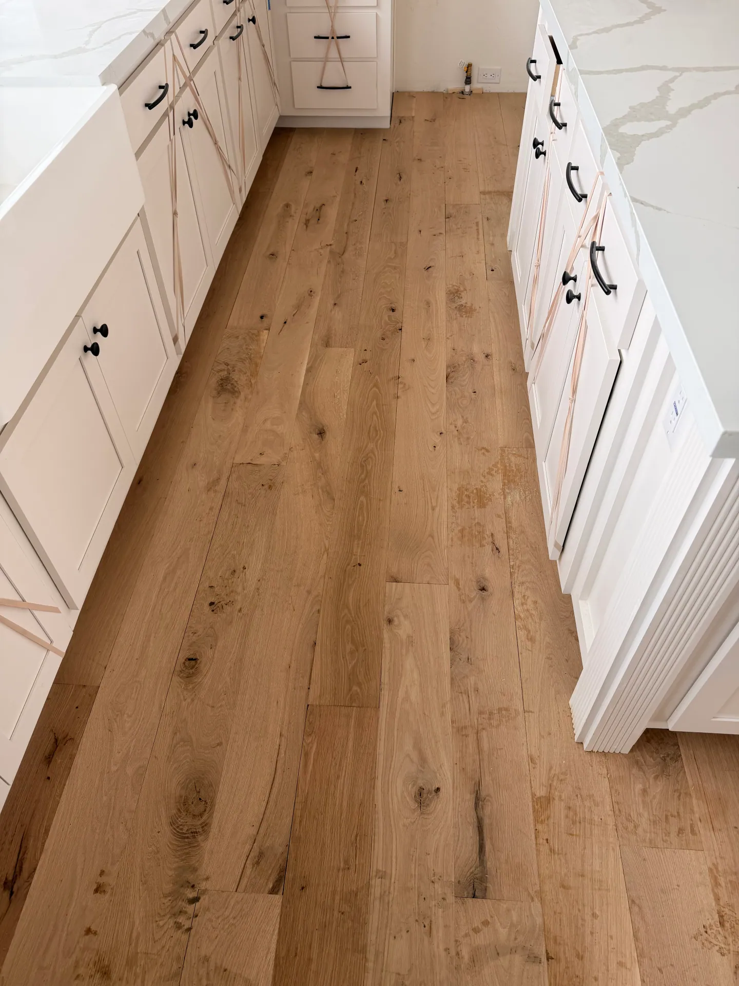 Modern kitchen with new flooring