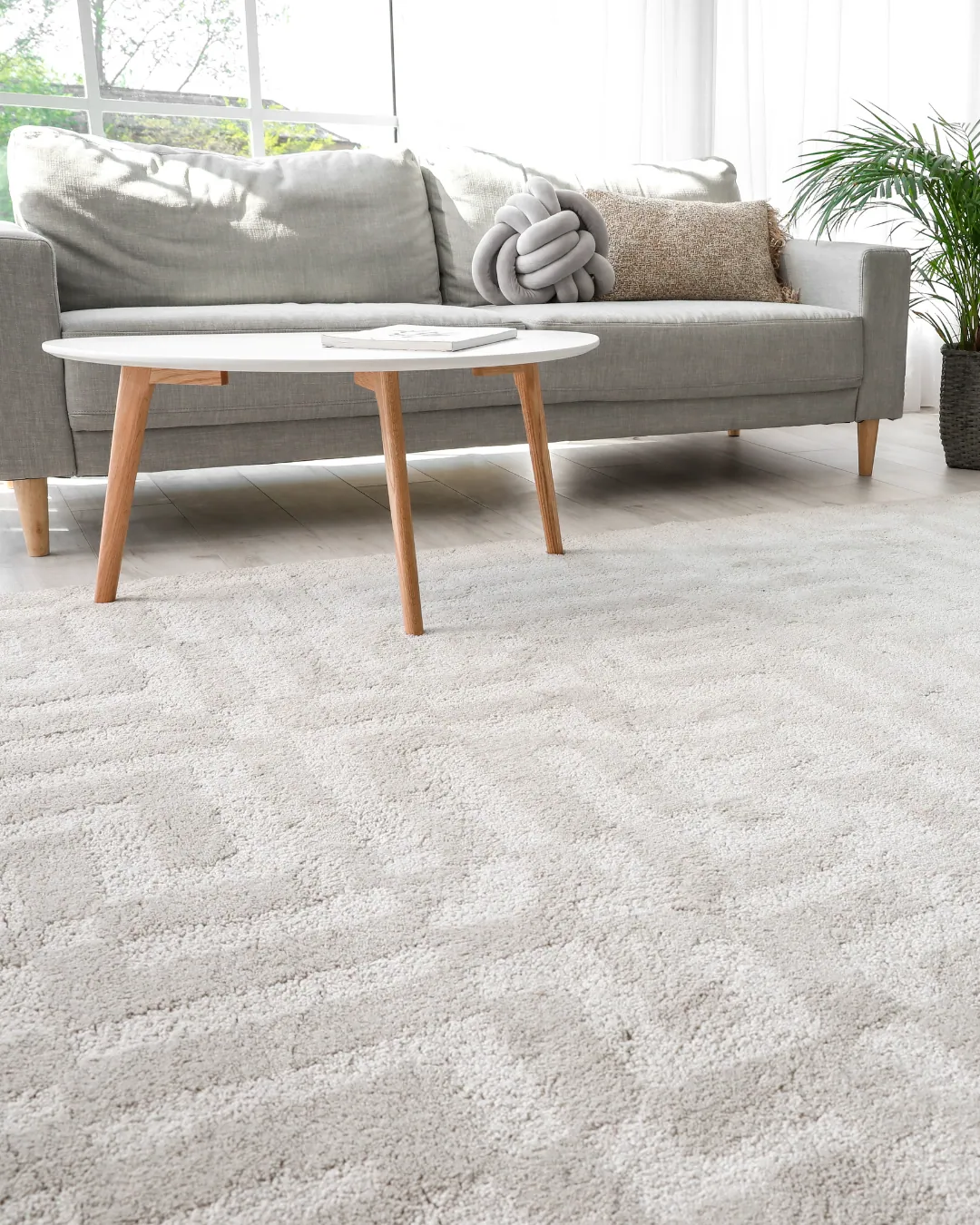 Plush neutral carpet professionally installed in a Carmel, IN bedroom